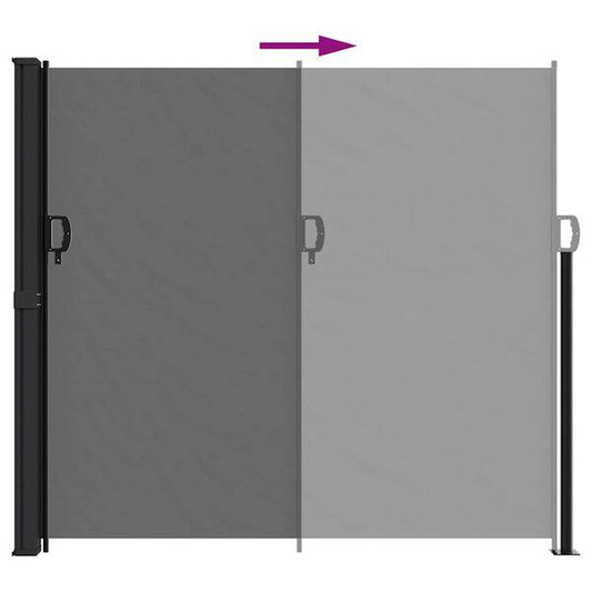 291228 - VidaXL Tendë anësore e tërheqshme, ngjyrë antracit, 180x600 cm