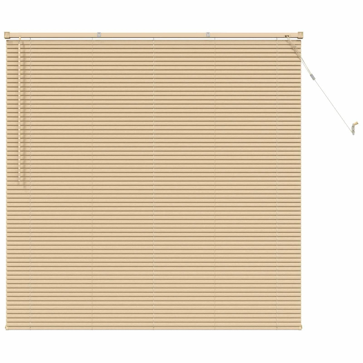 291429 - vidaXL Roletë veneciane me model, kafe e çelët, 150 × 130 cm, PVC 25 mm