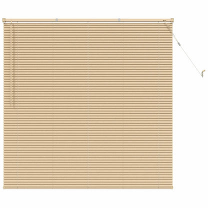 291429 - vidaXL Roletë veneciane me model, kafe e çelët, 150 × 130 cm, PVC 25 mm