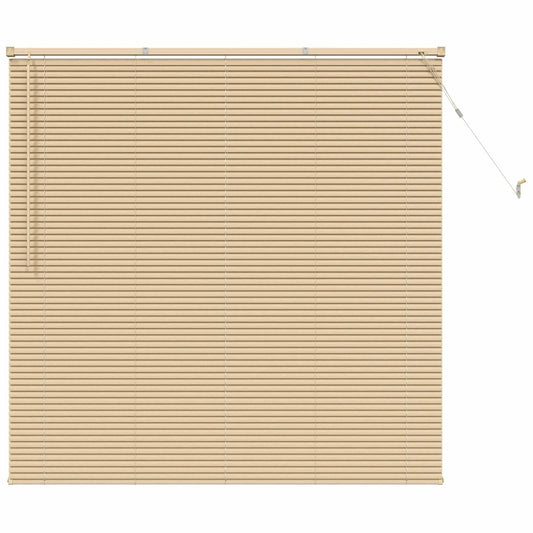 291429 - vidaXL Roletë veneciane me model, kafe e çelët, 150 × 130 cm, PVC 25 mm