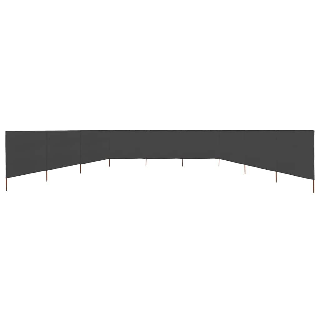 291212 - vidaXL Pëlhurë mbrojtëse nga era me 9 panele, 1200 × 160 cm, antracit