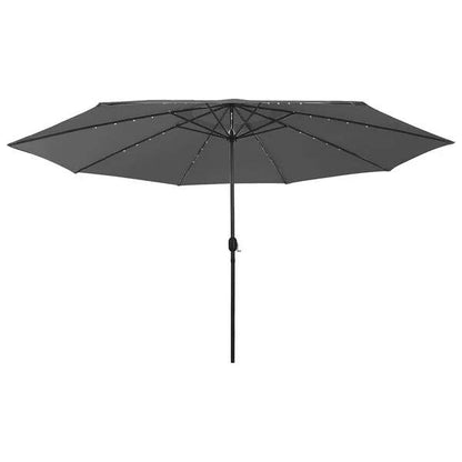 291121 - vidaXL Çadër dielli për kopsht me drita LED, 400 cm, antracit