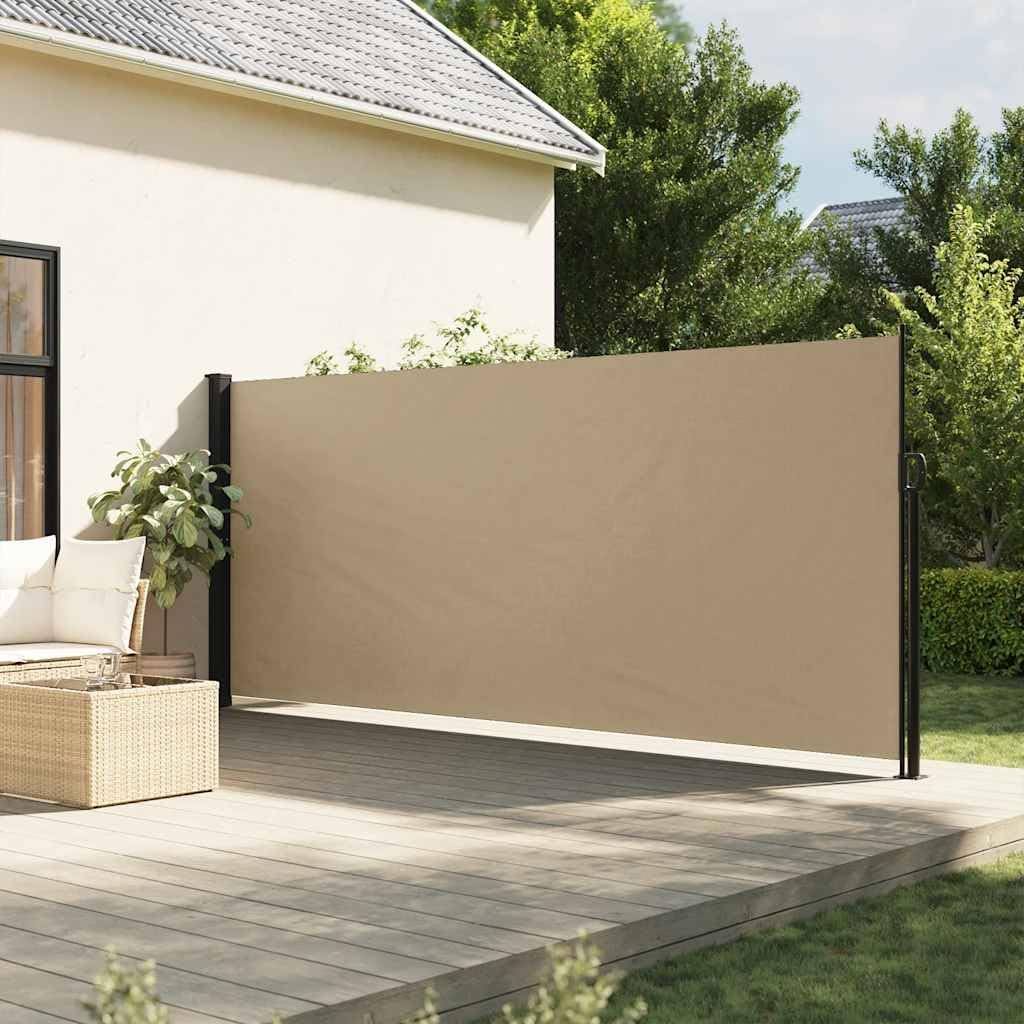 291283 - vidaXL Tendë anësore e tërheqshme, bezhë, 160 × 300 cm