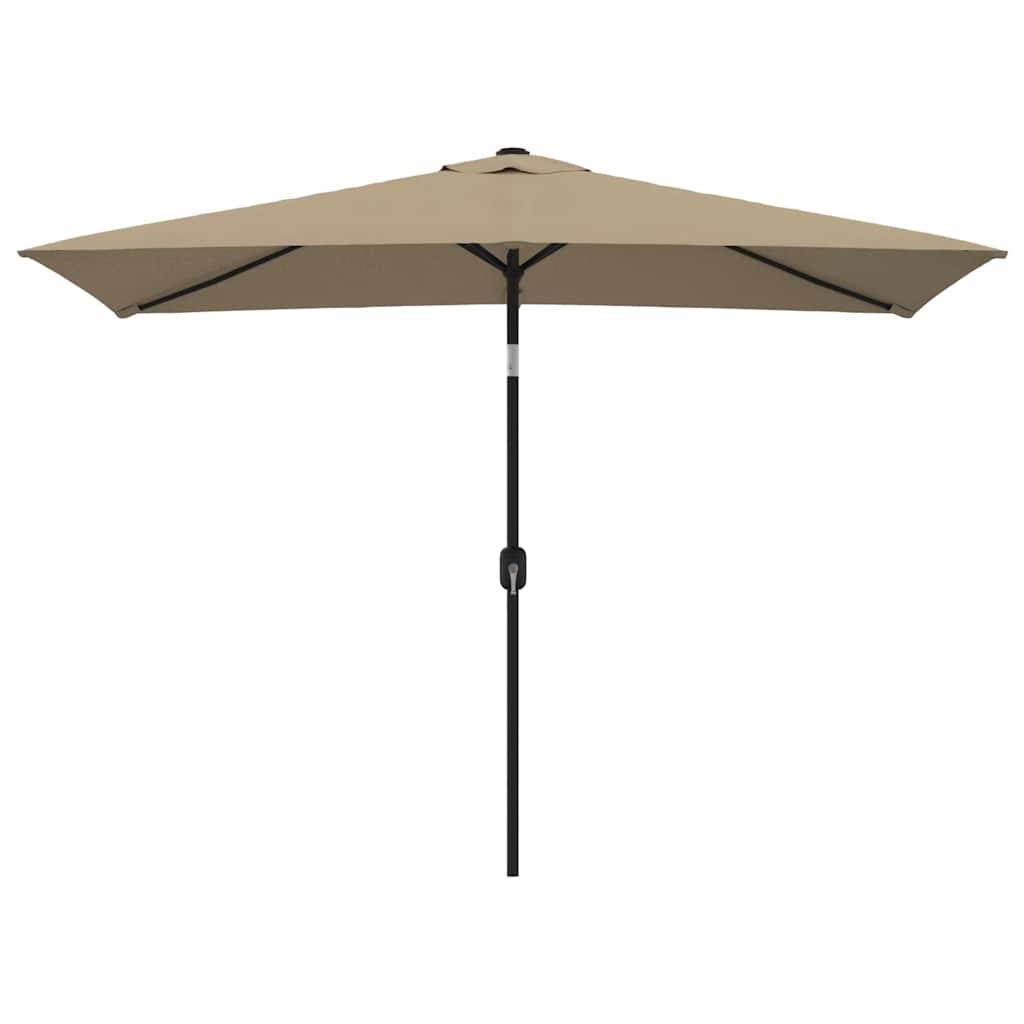 291346 - vidaXL Çadër dielli për ambiente të jashtme me shtyllë metalike, 300 × 200 cm, taupe