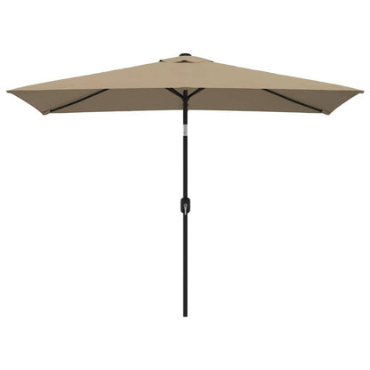 291346 - vidaXL Çadër dielli për ambiente të jashtme me shtyllë metalike, 300 × 200 cm, taupe