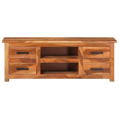 291393 - vidaXL Komodinë TV 110 × 30 × 40 cm, dru i fortë akacie
