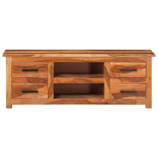 291393 - vidaXL Komodinë TV 110 × 30 × 40 cm, dru i fortë akacie