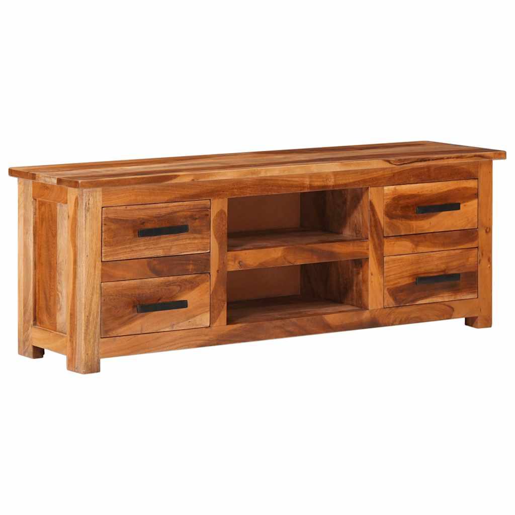 291393 - vidaXL Komodinë TV 110 × 30 × 40 cm, dru i fortë akacie