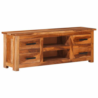 291393 - vidaXL Komodinë TV 110 × 30 × 40 cm, dru i fortë akacie