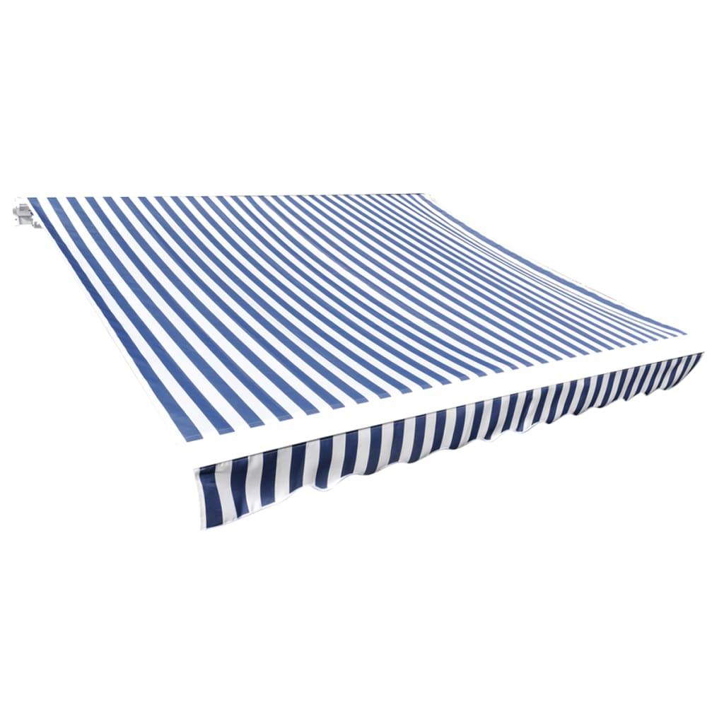 291111 - vidaXL Pëlhurë zëvendësuese për tendë, blu dhe e bardhë, 300 × 250 cm, poliester