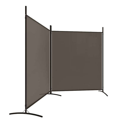 291182 - vidaXL Ndarëse dhome me 2 panele, antracit, 348 × 180 cm, pëlhurë