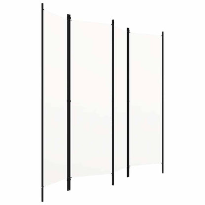 291043 - vidaXL Ndarëse dhome me 4 panele, e bardhë, 200 × 180 cm