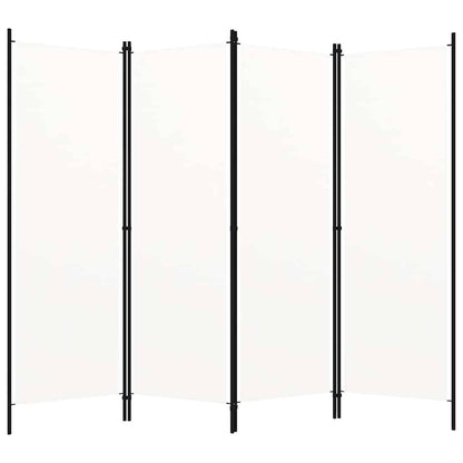 291043 - vidaXL Ndarëse dhome me 4 panele, e bardhë, 200 × 180 cm