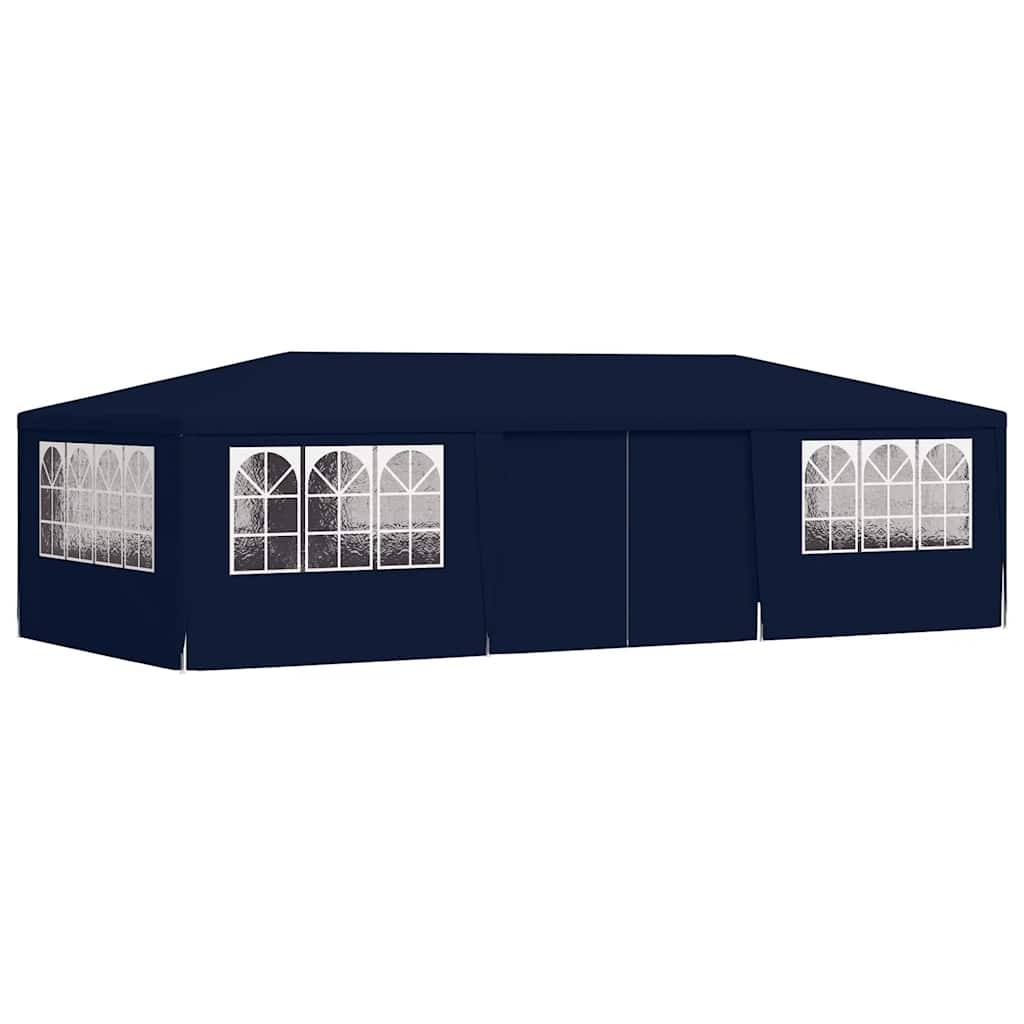 291224 - vidaXL Tendë profesionale për festa me mure anësore, 4 × 9 m, blu, 90 g/m²