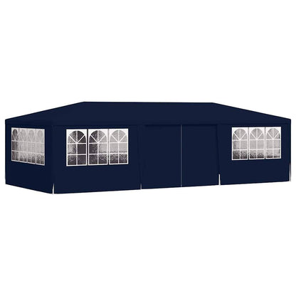 291224 - vidaXL Tendë profesionale për festa me mure anësore, 4 × 9 m, blu, 90 g/m²