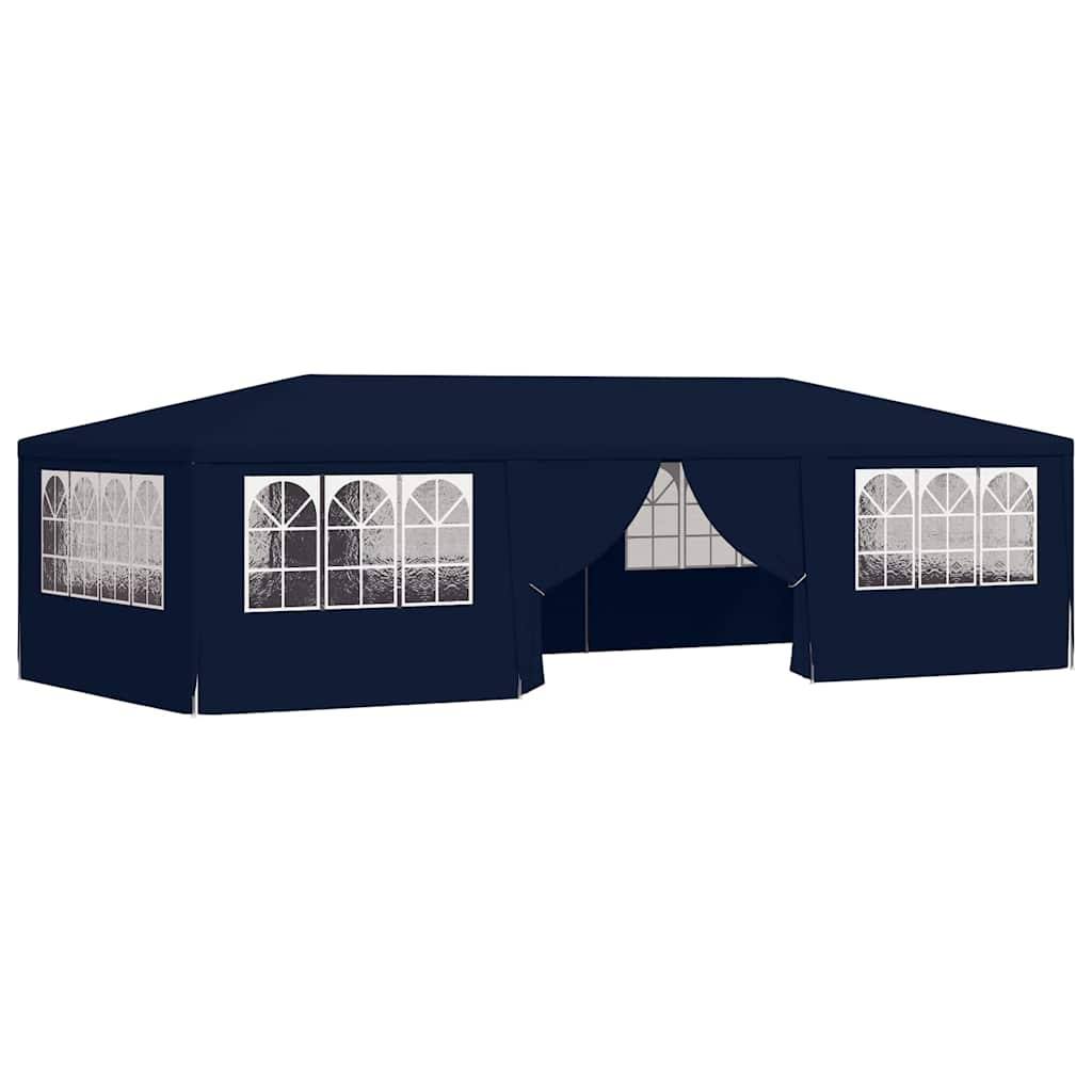 291224 - vidaXL Tendë profesionale për festa me mure anësore, 4 × 9 m, blu, 90 g/m²