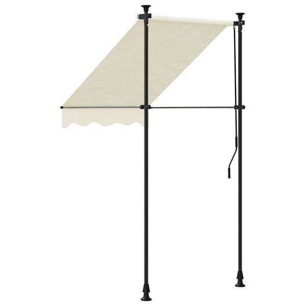 291094 - vidaXL Tendë dielli e tërheqshme, krem, 100 × 150 cm, pëlhurë dhe çelik