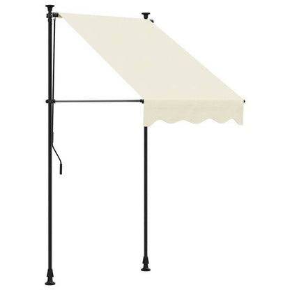 291094 - vidaXL Tendë dielli e tërheqshme, krem, 100 × 150 cm, pëlhurë dhe çelik