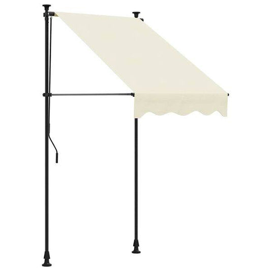 291094 - vidaXL Tendë dielli e tërheqshme, krem, 100 × 150 cm, pëlhurë dhe çelik