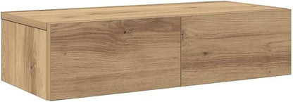 291403 - vidaXL Raft muri me sirtarë, 60 × 26,5 × 15 cm, dru i gdhendur, ngjyrë lis artizanal