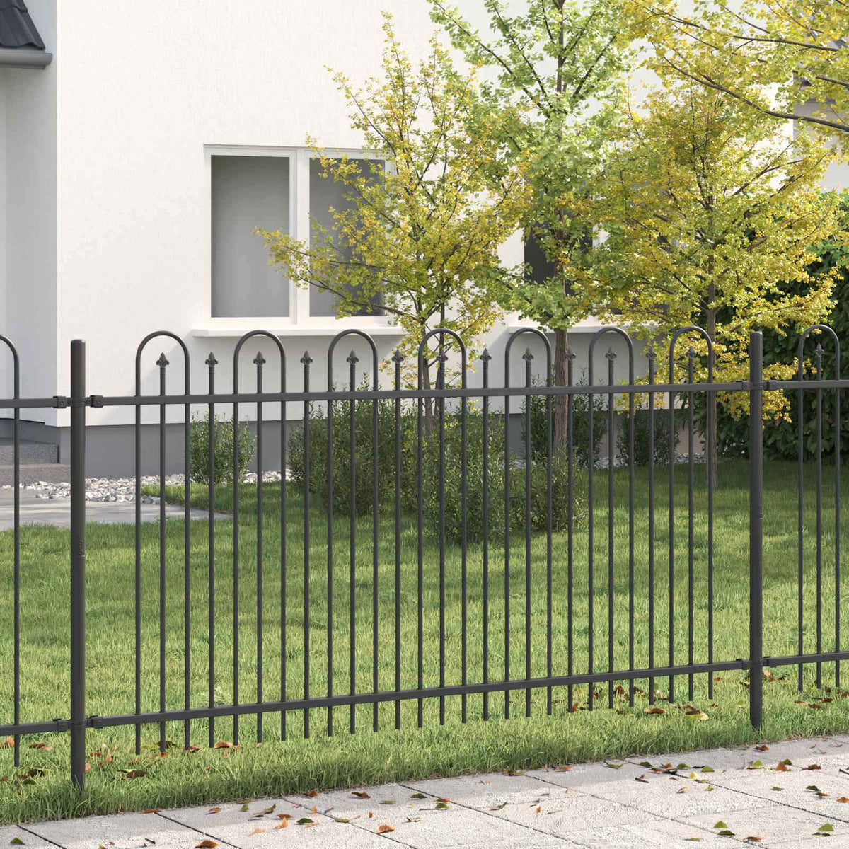 291323 - vidaXL Gardh Harku me Thumba DRONTEN 200 x 150 cm Çelik i Lyer, i Zi