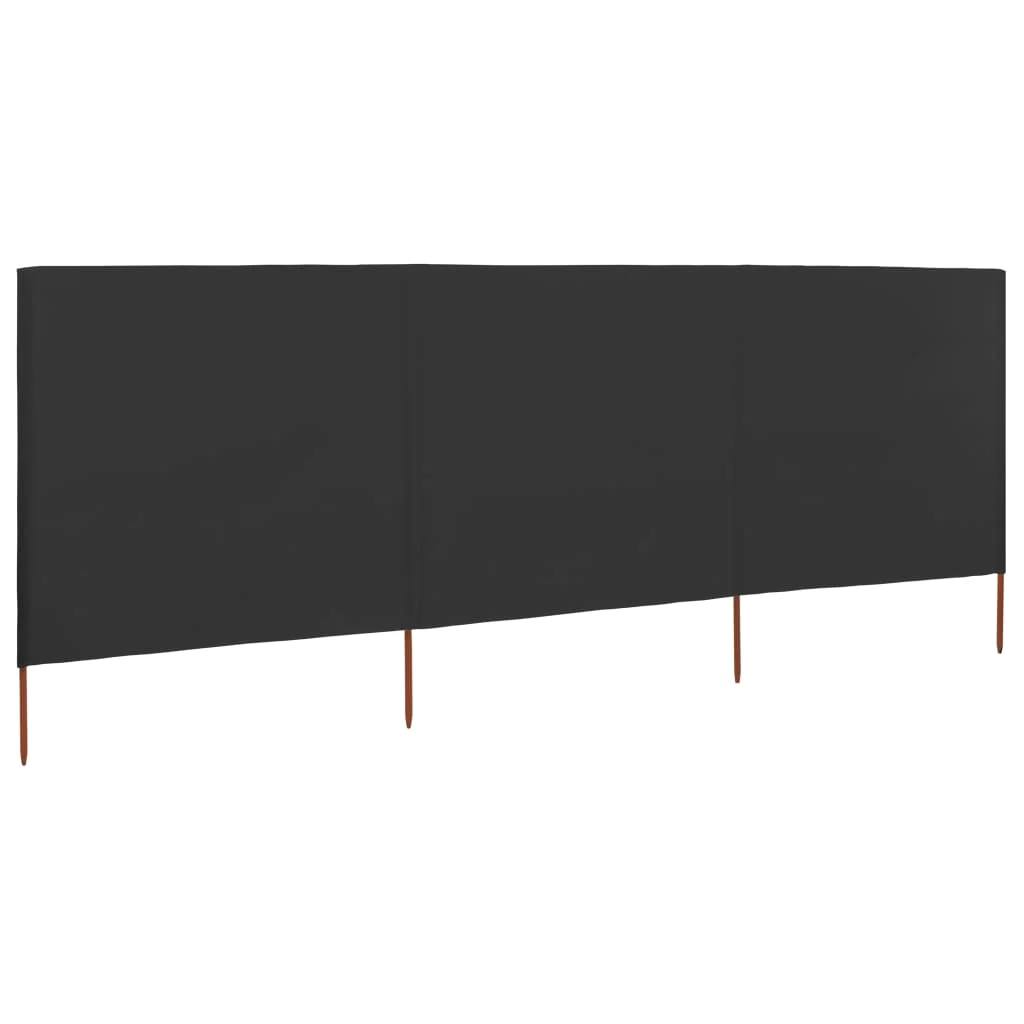 291225 - Pëlhurë Mbrojtëse Kundër Erës me 3 Panele – 400 × 160 cm, Antracit