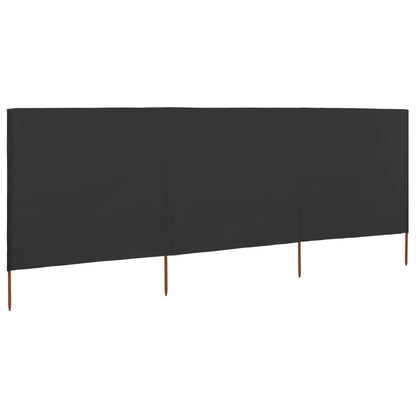 291225 - Pëlhurë Mbrojtëse Kundër Erës me 3 Panele – 400 × 160 cm, Antracit