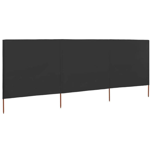 291225 - Pëlhurë Mbrojtëse Kundër Erës me 3 Panele – 400 × 160 cm, Antracit