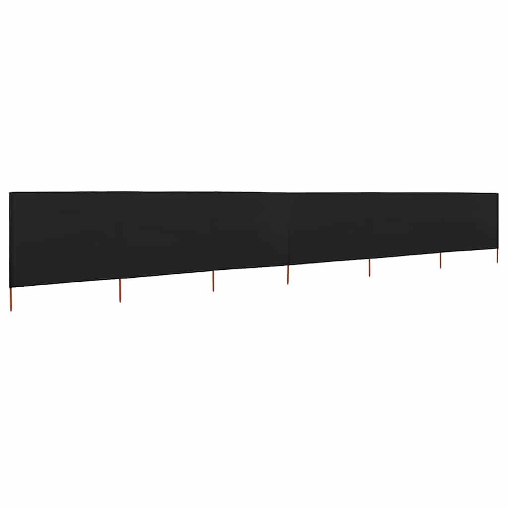 291042 - vidaXL Pëlhurë mbrojtëse kundër erës me 6 panele – 800 × 80 cm, e zezë