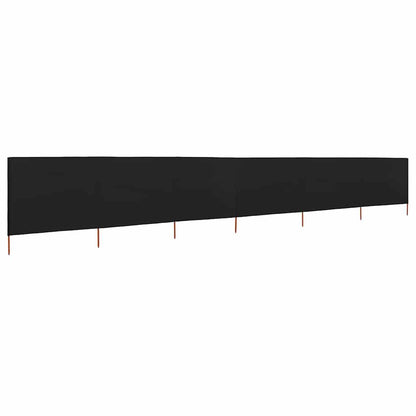 291042 - vidaXL Pëlhurë mbrojtëse kundër erës me 6 panele – 800 × 80 cm, e zezë