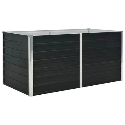 280354 - vidaXL Shtretër i Ngritur për Kopsht 160 × 80 × 77 cm, Çelik i Galvanizuar, Antracit