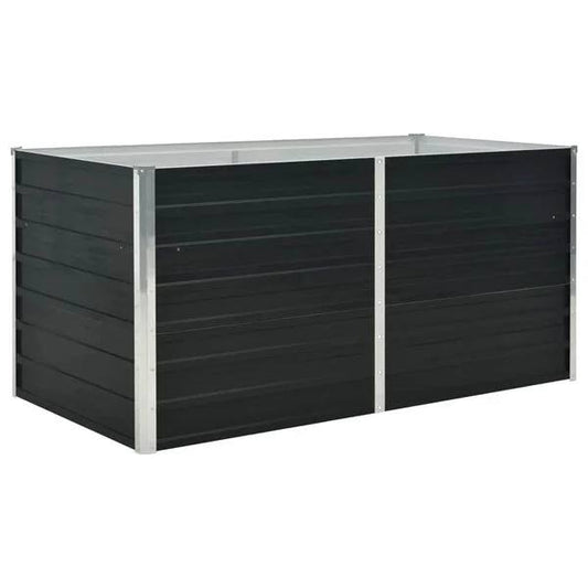 280354 - vidaXL Shtretër i Ngritur për Kopsht 160 × 80 × 77 cm, Çelik i Galvanizuar, Antracit