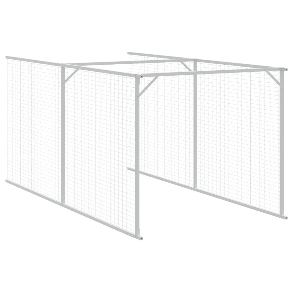 244922 - vidaXL Shtesë me Rrjetë për Shtëpi Qeni 110 × 609 × 110 cm, Çelik i Galvanizuar
