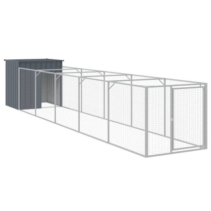 244922 - vidaXL Shtesë me Rrjetë për Shtëpi Qeni 110 × 609 × 110 cm, Çelik i Galvanizuar