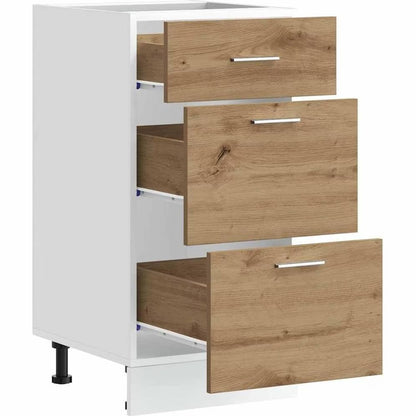 244844 - vidaXL Dollap i Poshtëm Kuzhine Allie me 3 Sirtarë 40 cm