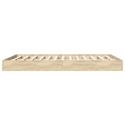 244731 - vidaXL Krevat Sonoma Oak 140 × 200 cm (Pa Dyshek)