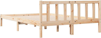 280268 - vidaXL Krevat 160 × 210 cm nga Dru Masiv Pishe (Pa Dyshek)