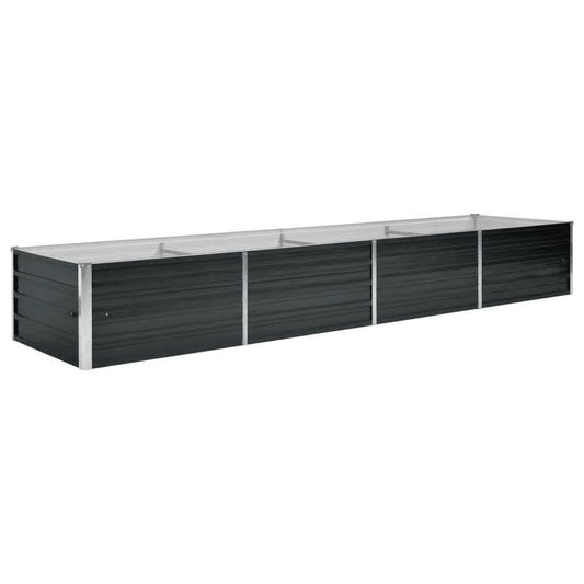 280547 - vidaXL Shtrat i Ngritur për Kopsht 320 × 80 × 45 cm, Çelik i Galvanizuar, Antracit