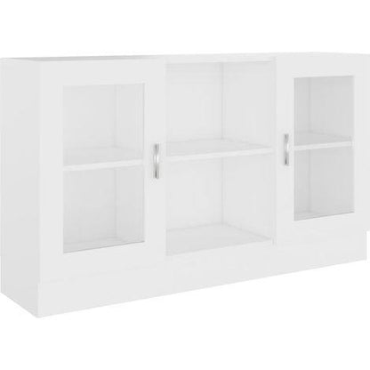 244623 - vidaXL Vitrinë e Bardhë 120 × 30.5 × 70 cm, Dru i Përpunuar