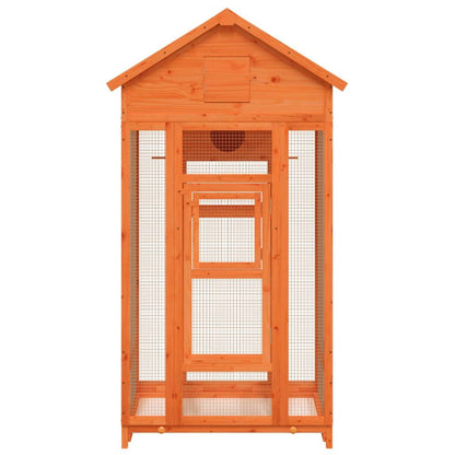 244742 - vidaXL Shtëpi për Zogj 91.5 × 53 × 170 cm, Dru Masiv Pishe, Kafe