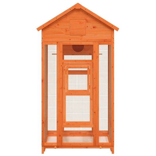 244742 - vidaXL Shtëpi për Zogj 91.5 × 53 × 170 cm, Dru Masiv Pishe, Kafe