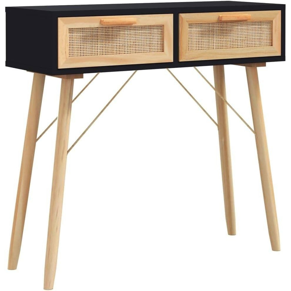 244908 - vidaXL Tavolinë muri 80x30x75 cm prej druri pishe të fortë
