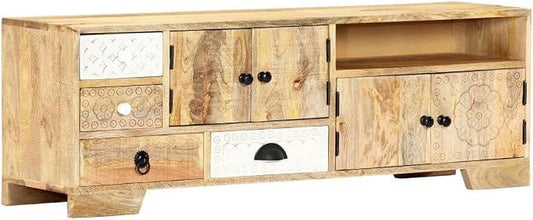 291460 - Mobilie televizori 120x30x40 cm prej druri masiv mangoje
