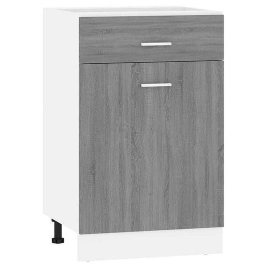334175 - vidaXL Dollap i Poshtëm Lyon me Sirtar 50x46x81,5 cm Ngjyrë Lisi Sonoma Gri