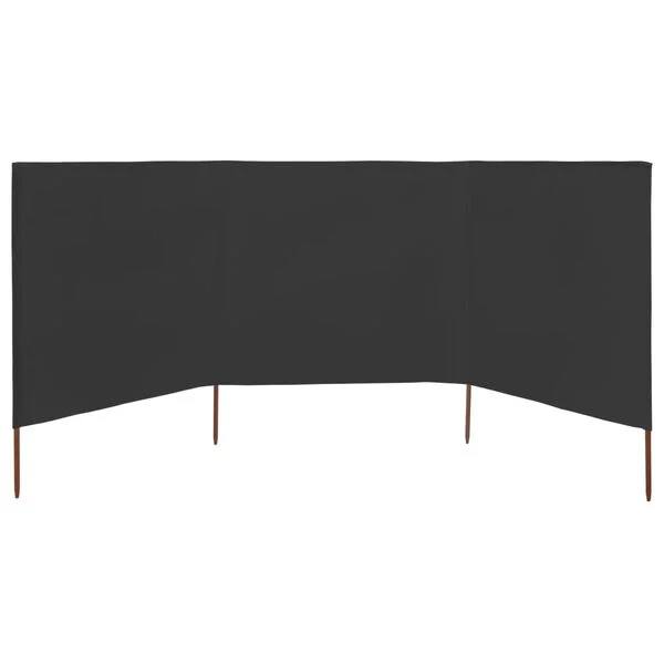 334540 - vidaXL Paravan Mbrojtës nga Era me 3 Panele 400x160 cm Ngjyrë Antraciti