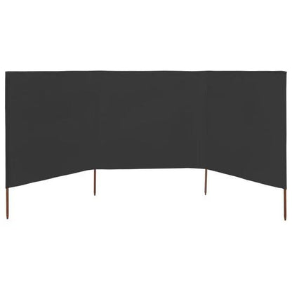 334540 - vidaXL Paravan Mbrojtës nga Era me 3 Panele 400x160 cm Ngjyrë Antraciti