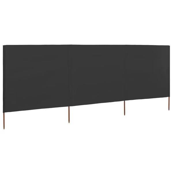 334540 - vidaXL Paravan Mbrojtës nga Era me 3 Panele 400x160 cm Ngjyrë Antraciti