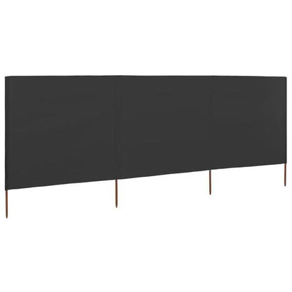 334540 - vidaXL Paravan Mbrojtës nga Era me 3 Panele 400x160 cm Ngjyrë Antraciti