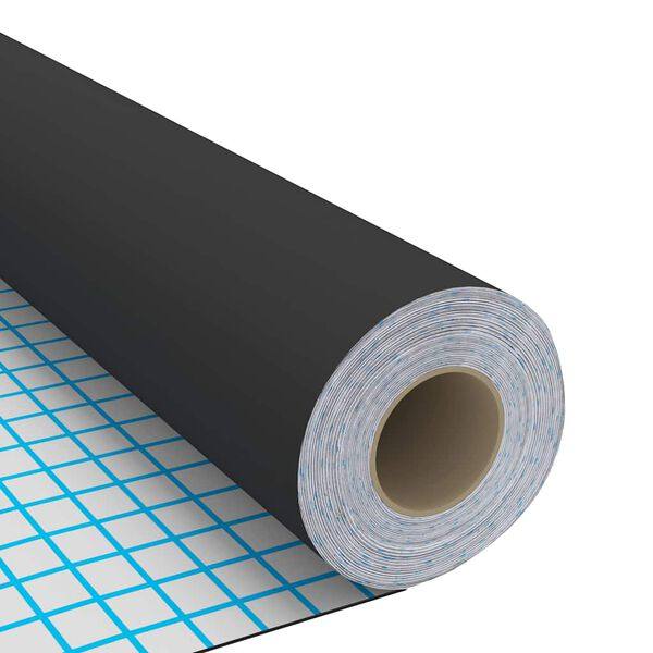 334162 - vidaXL Folie Vetëngjitëse për Mobilje 500x90 cm PVC Ngjyrë e Zezë
