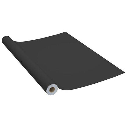 334162 - vidaXL Folie Vetëngjitëse për Mobilje 500x90 cm PVC Ngjyrë e Zezë